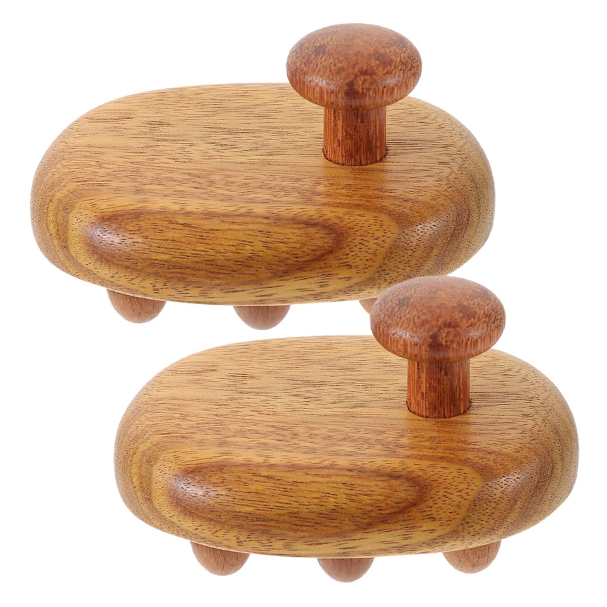 CALLARON 4stücke Holzhaarbürste Mit Kopfhaut-massager Handgefertigte Natürliche Massagebürste Für Effektive Entspannung Und Pflege Von Haar Und Kopfhaut Für Hause Und Unterwegs