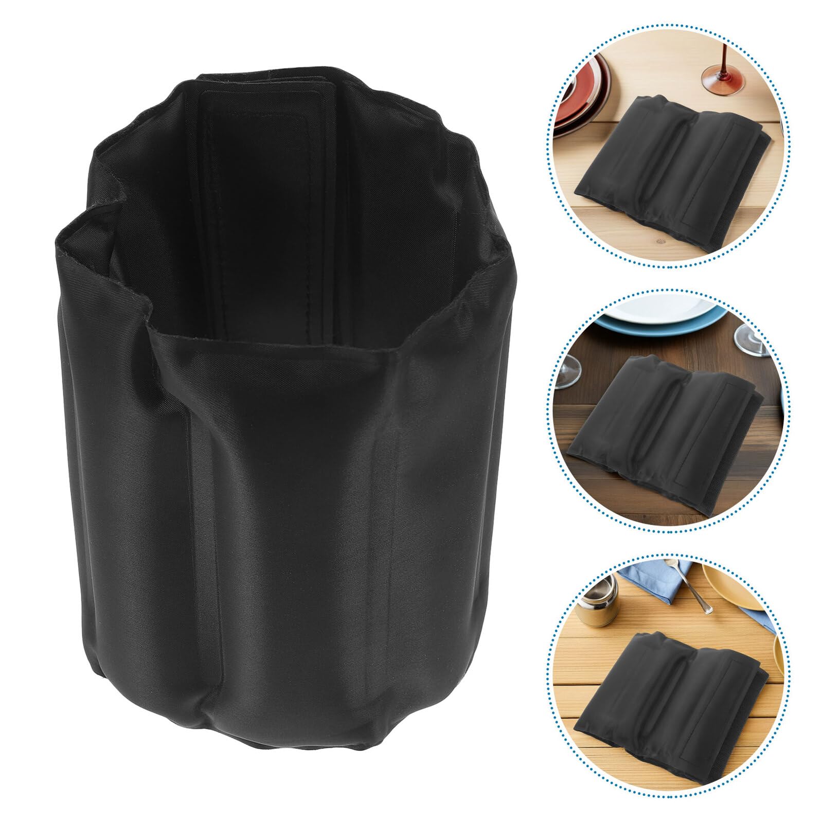 Housse Isotherme pour Bouteille de Vin 2 Pièces en Polyester Noir