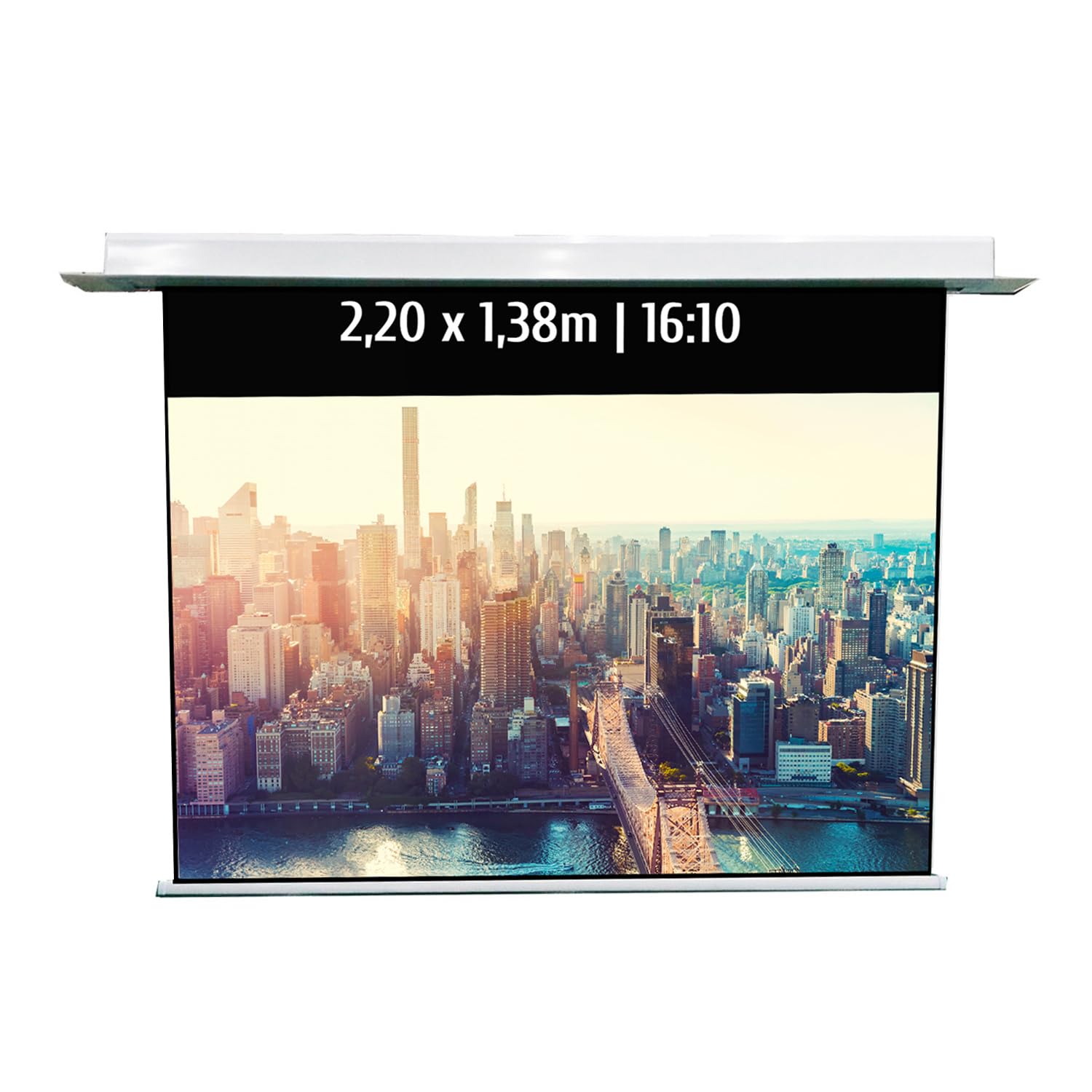 Ecran de Projection motorisé encastrable 2,20x1,38m 16:10 Wi-FI