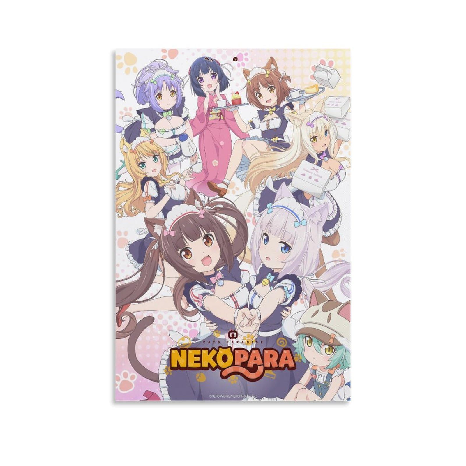 DFJHAZGT Nekopara Game Anime Posters Kawaii