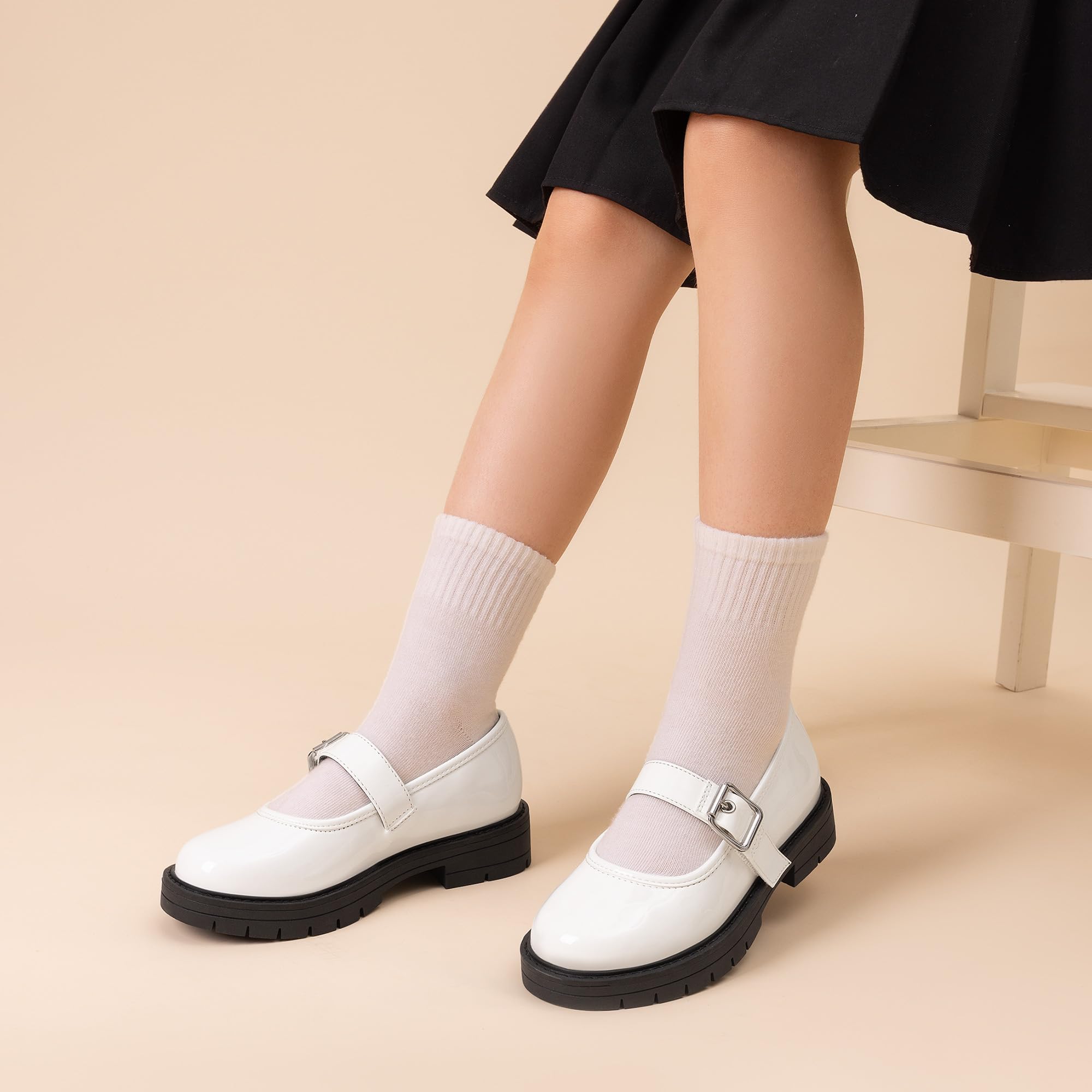 DREAM PAIRS Zapatos Mary Jane Niña Vestido