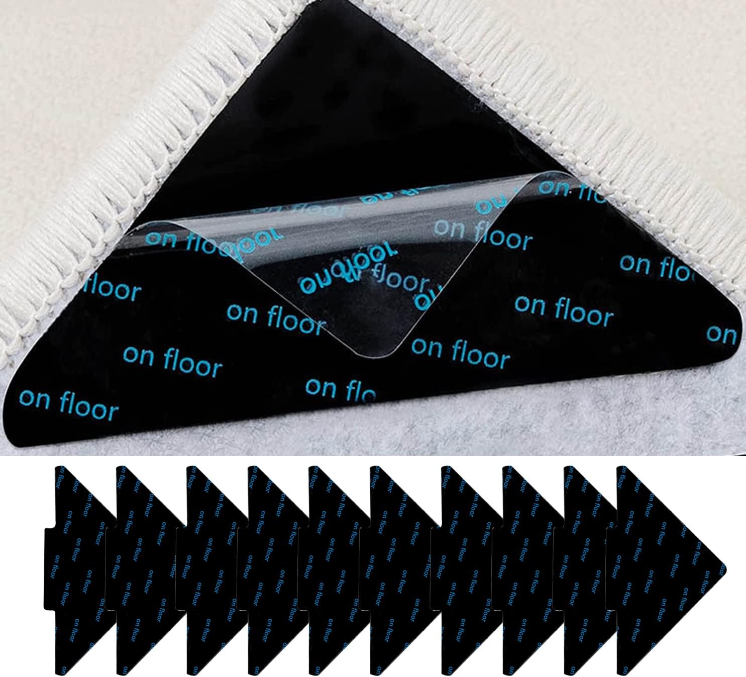 BetterJonny 12 Pcs Rug Tape, [New Upgrade] Non Slip Rug
