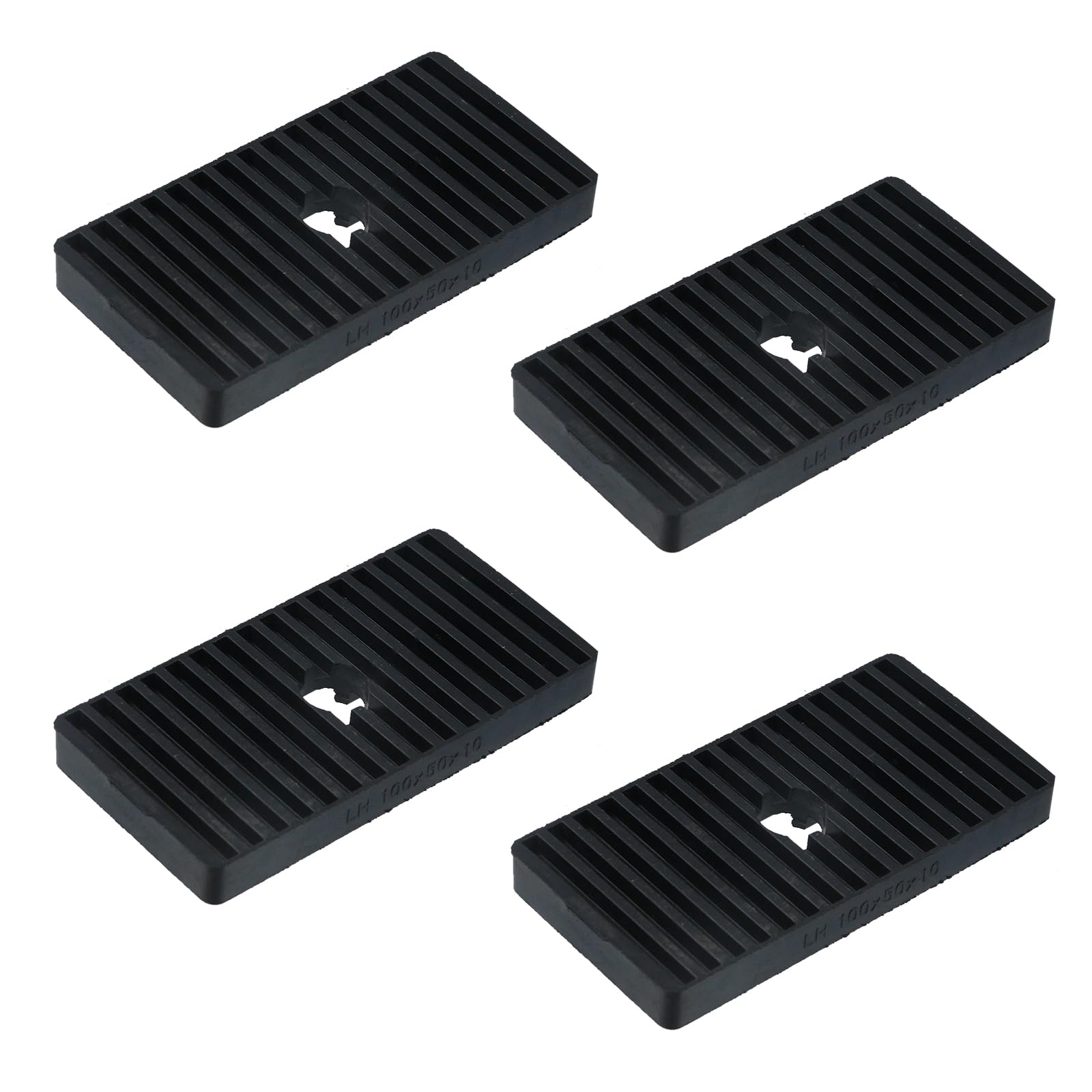 MY MIRONEY 4PCS 3.94" × 1.97" Rectangle Rubber Anti-Vibration Isolator Pads