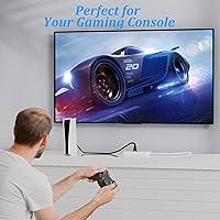 Vista 4 de Cable de alimentación de 2 clavijas de 2 pies (paquete de 2), cable de alimentación de CA no polarizado, 7A, 125V, ETL, compatible con PS5/PS4