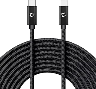 Dual USB-C/PD 60W Fast Charging Cord Compatible with Sony Xperia L1 Dual Plus 5Gbps Data Transfer for Power Delivery Hi Capacity Charging (Black)