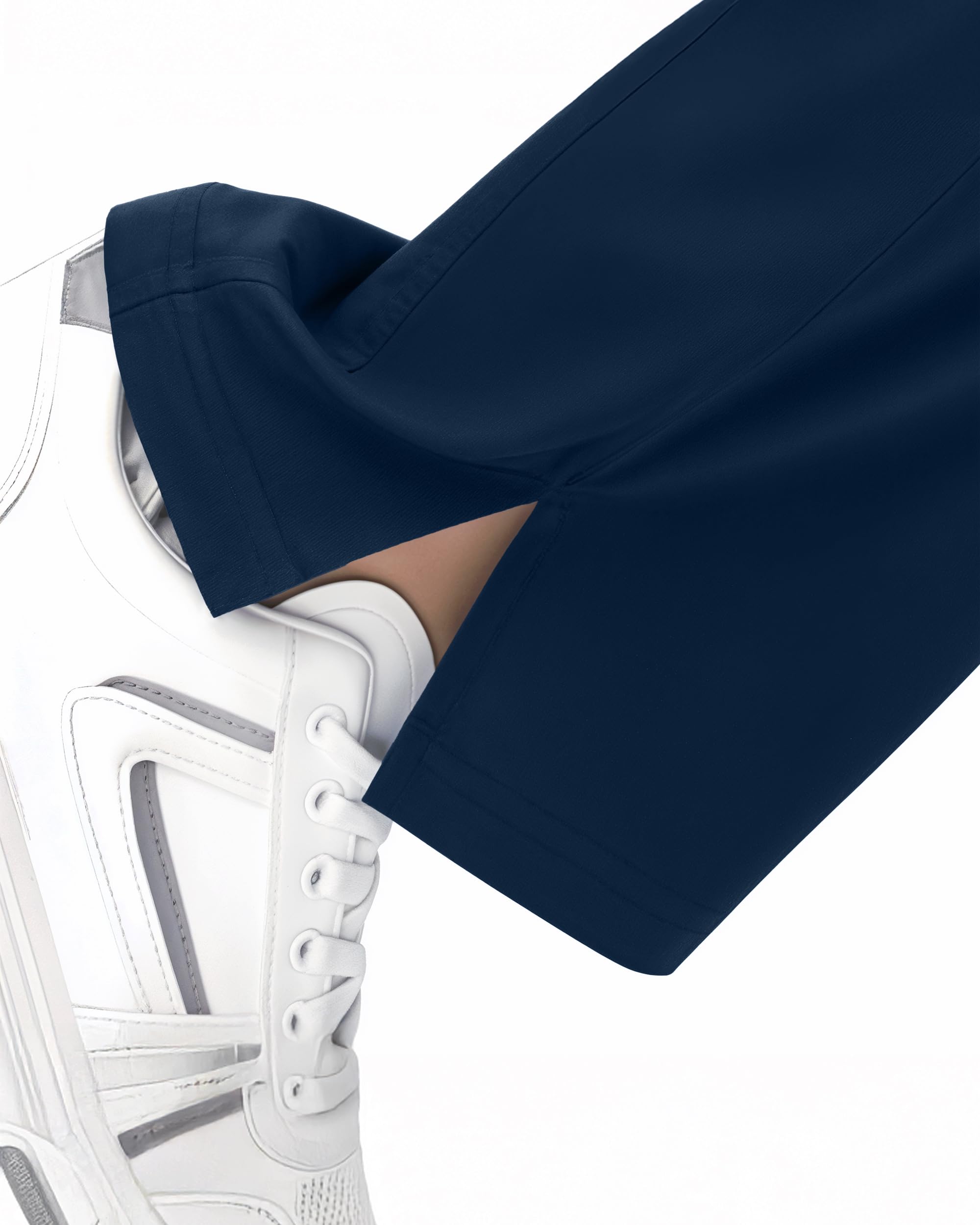NY Threads Pantaloni chirurgici da donna, vestibilità rilassata, vita media, 5 tasche con coulisse, pantaloni da donna, cucitura interna 78 cm