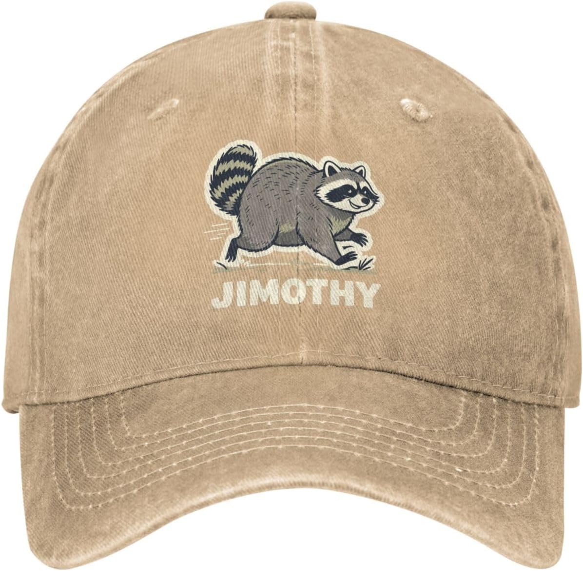 Jimothy Rock On Raccoon Trash Panda Viral Meme Hat for Women Low Profile Washed Distressed Baseball Caps