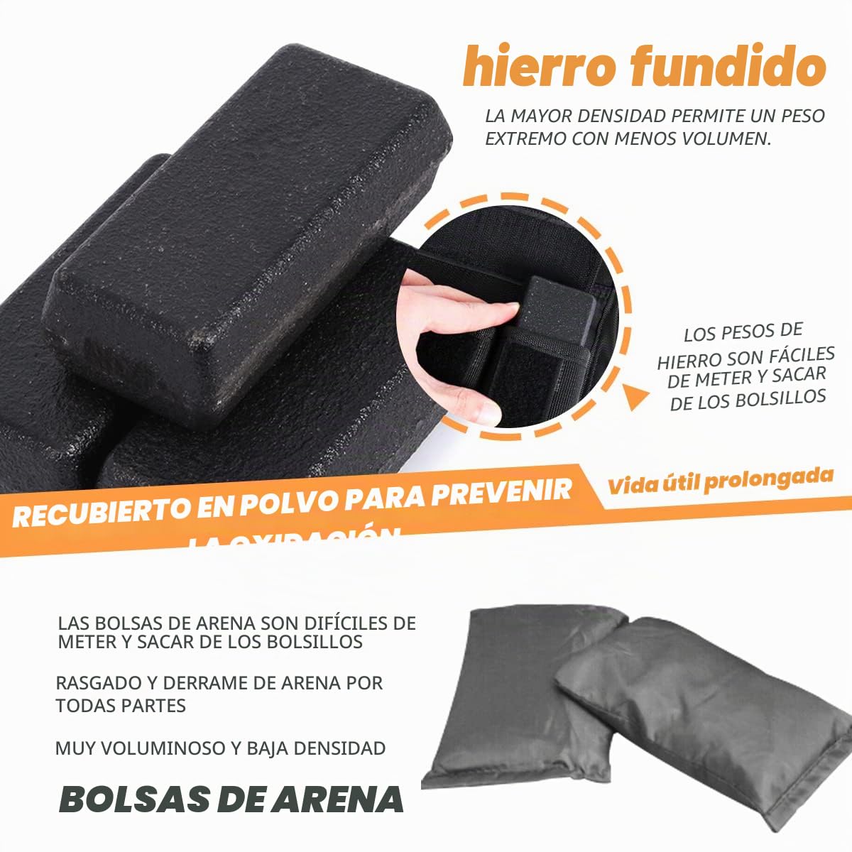 5BILLION FITNESS Chaleco de peso, Ajustable Chaleco lastrado, con correa ajuste nylon, 20kg