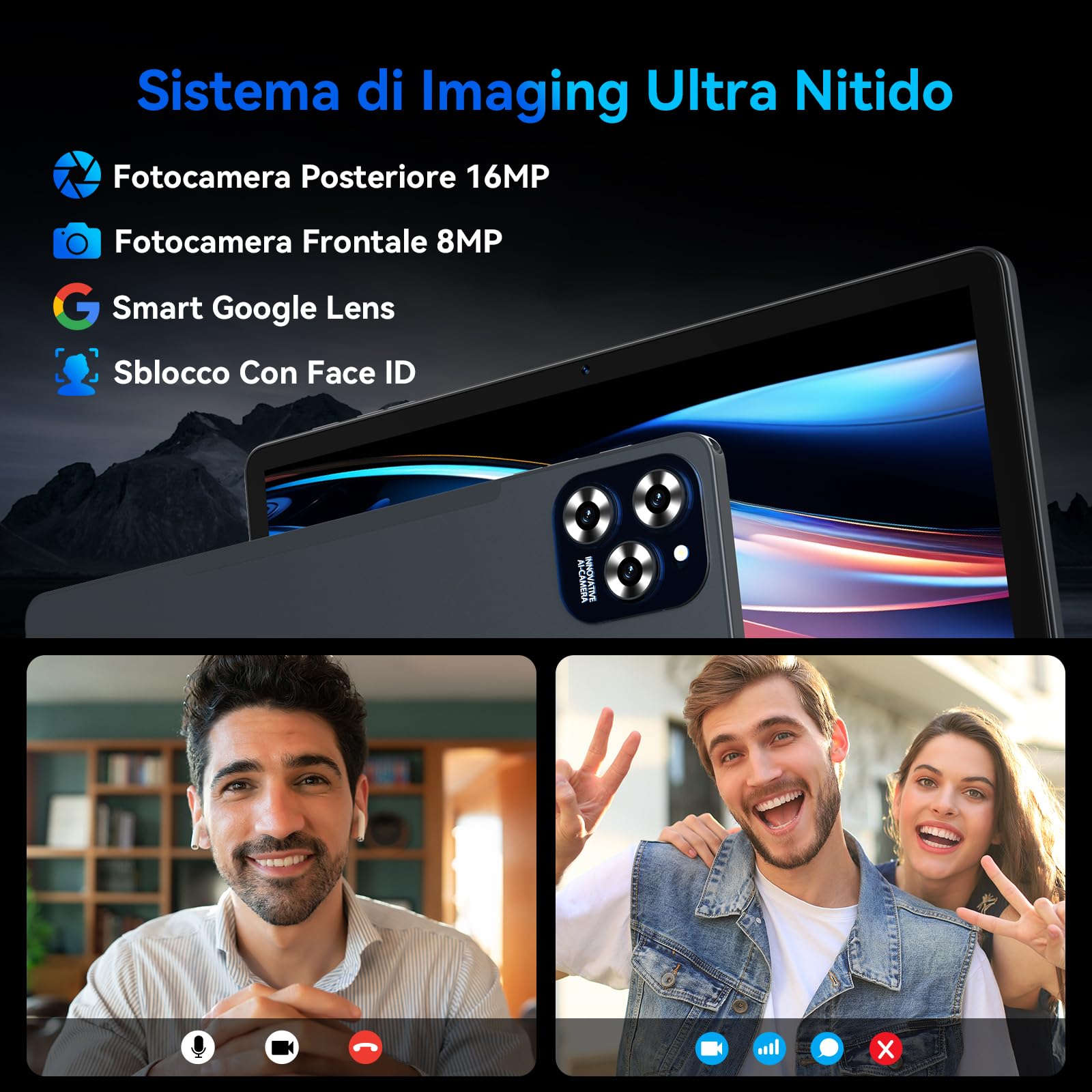 Tablet 11 Pollici in Offerta, 24 GB+256 GB(4 TB TF), Android 16 | Tablet con Sim, Octa-core, 1920*1200 FHD+, 8000 mAh, 16 MP+8 MP, Gemini AI, Widevine L1 (4 Anni di Garanzia)