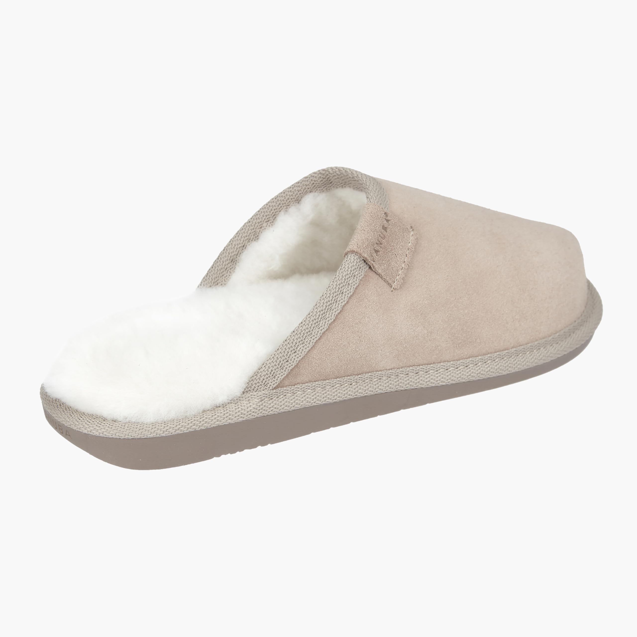 Vanuba Handgemacht Lammfell Warme Hausschuhe Damen Winter Slippers - Hauspantoffeln - Kuschel Pantoffeln Damen Plüsch - Damen Pantoletten Winter - Flache Slippers für Drinnen