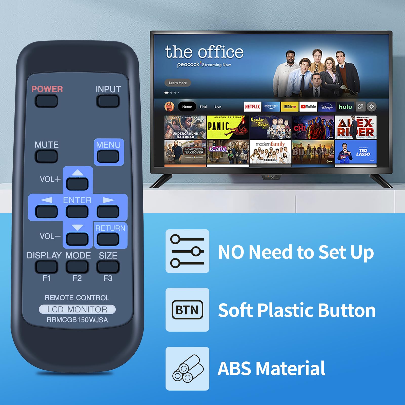 Sharp Remote Control For Tv RRMCG1019MPPZ Replace Remote Control Fit ...