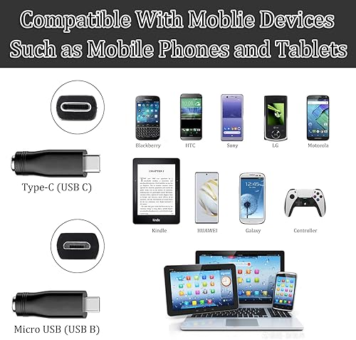 Miniatura 4 de Cable de carga de alimentación USB a CC con conector de barril de CC de 12 piezas, puntas de adaptador de corriente universal para computadora