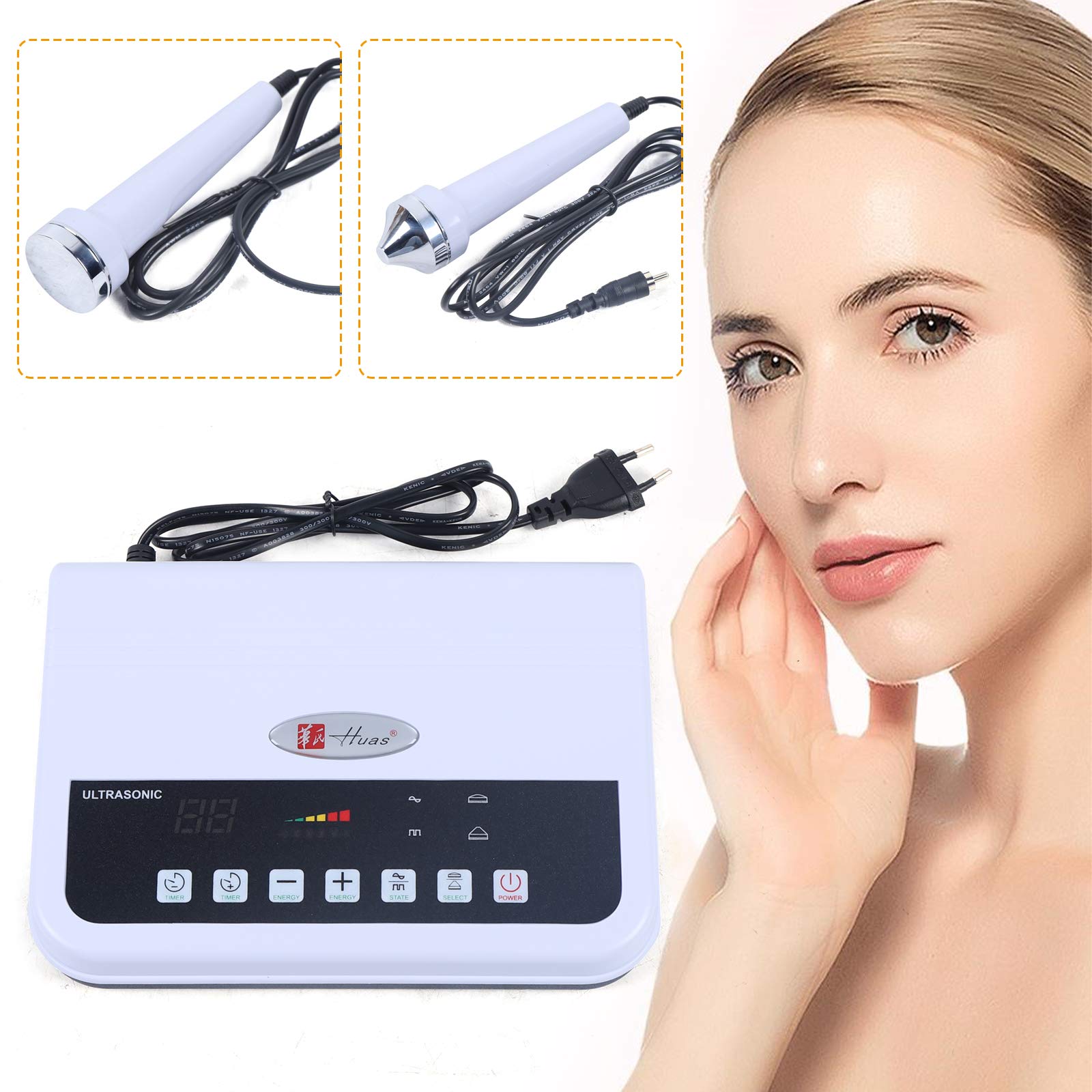 Ultraschall Gesicht Körper Massage Gerät Anti-Aging Antifalten 22W 6 Modi 220V