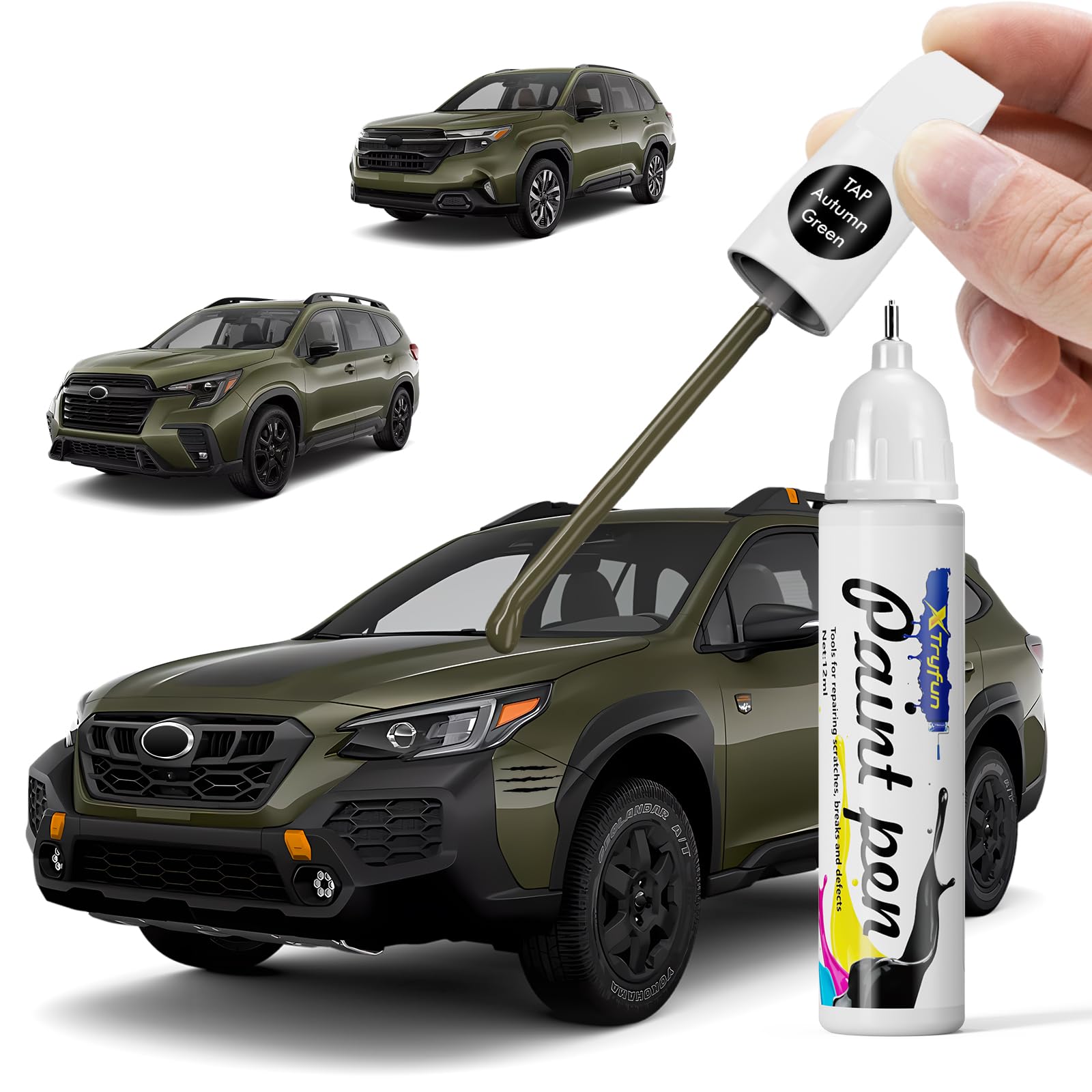 XTryfun TAP Autumn Green Touch Up Paint Compatible with Subaru, DIY Car Paint Scratch Repair, Automotive Paints, Quick & Easy Fix Scratch Repair for
