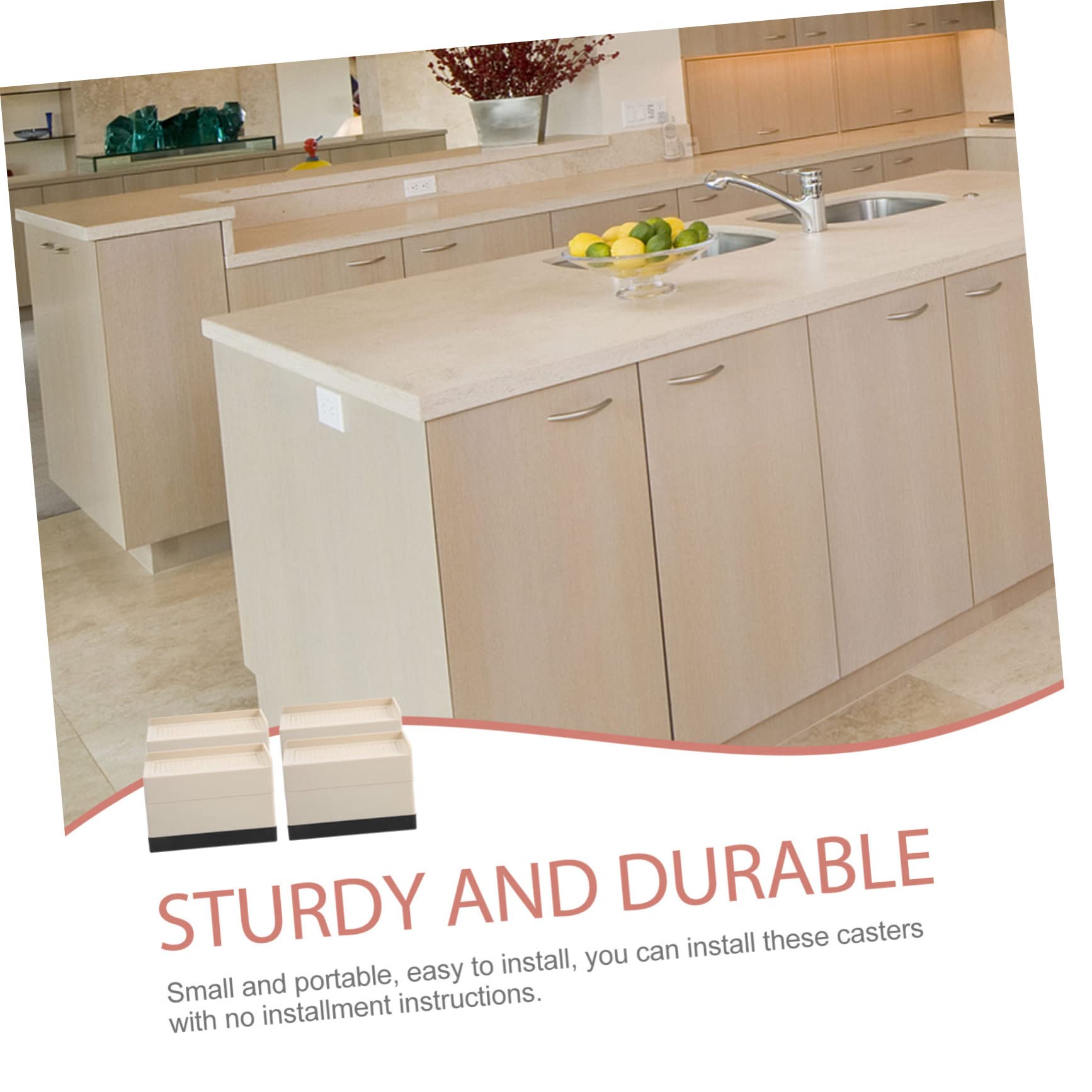 OUNONA 4Pcs Heavy Duty Sofa Risers TPU Furniture Height Extenders for Bed Couch Table Chair Slip Scratch Resistant Design for Cleaning Stability