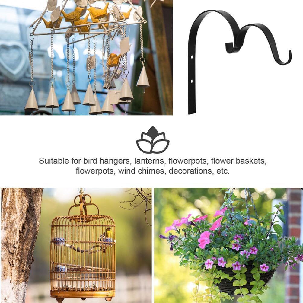 HANABASS 5pcs Indoor Plant Hanger Hook Metal Wall Bracket for Hanging Flower Pots and Lanterns Compact Lightweight Design for Balconies Patios Gardens and Indoor Decor