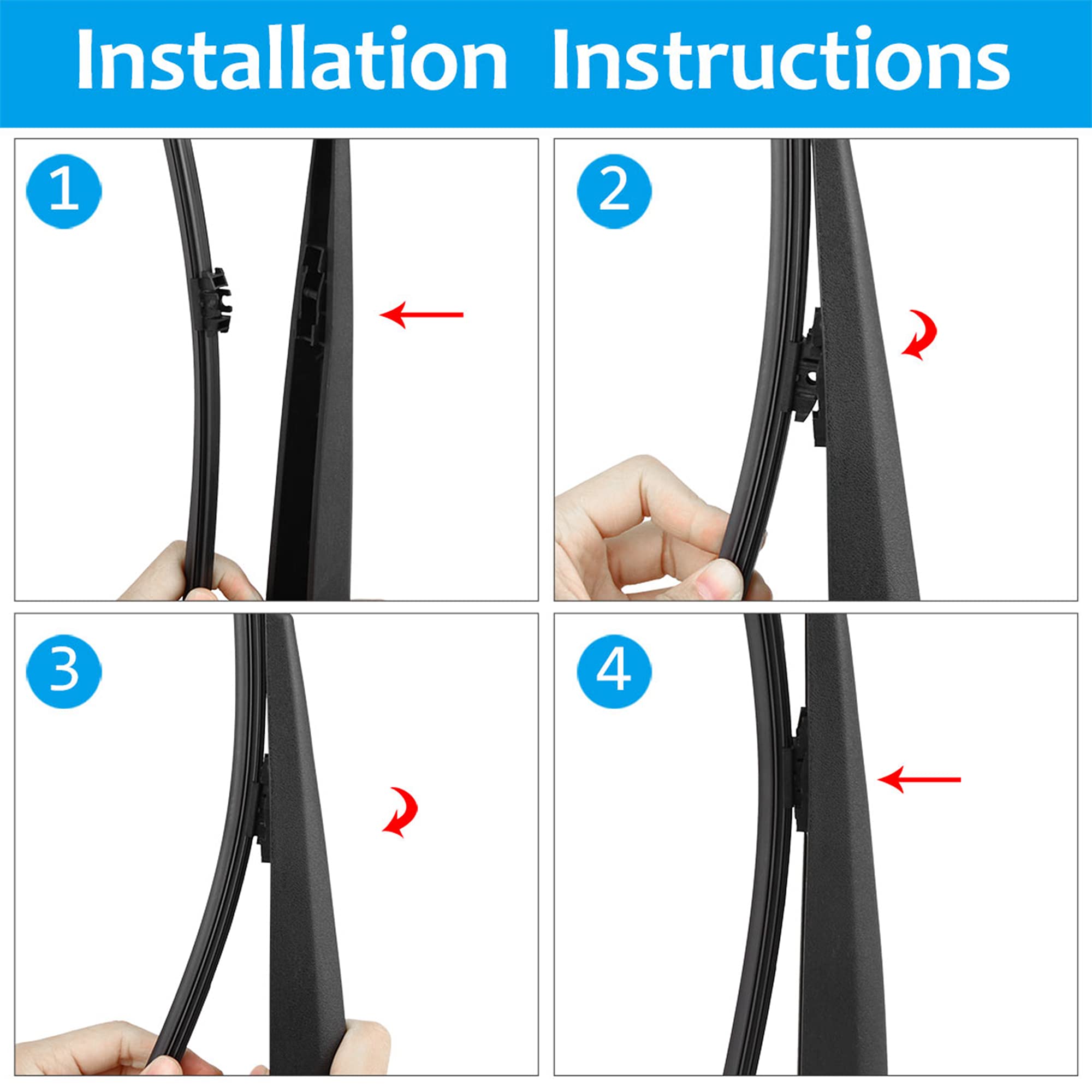 X AUTOHAUX 9inch Rear Windshield Wiper Blade Arm Set For