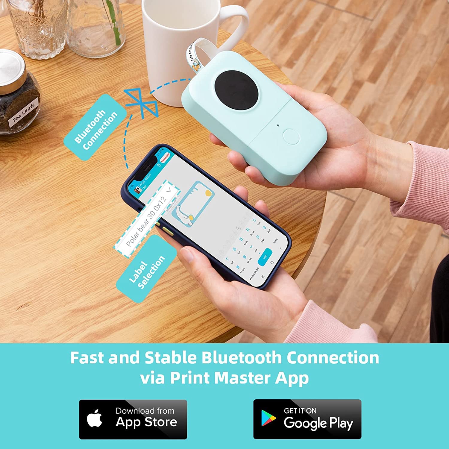 Label Makers, Phomemo D30 Label Maker Machine with Tape, Mini Bluetooth  Label Printer for Labeling, Easy-to-Use, Great for Home & Office  Organization