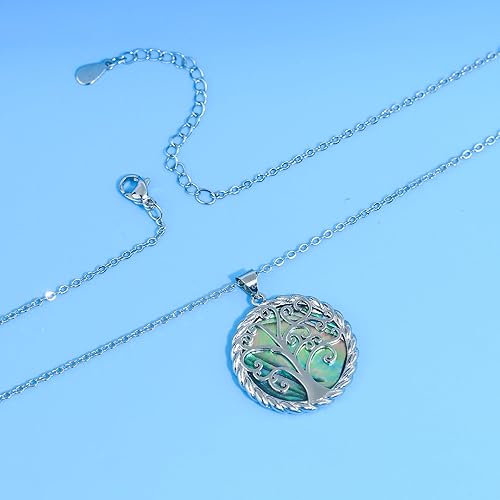 Miniatura 18 de SmileBelle Tree of Life Necklace as Birthday Gifts for Mom Grandma, Mom Gifts for Stepmom as Bonus Mom Gifts From Daughter, Silver Mother in Law