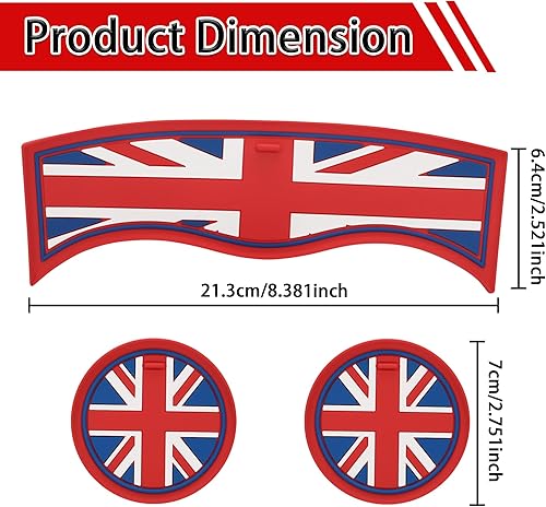 Miniatura 43 de TOMALL Portavasos compatible con Mini Cooper Hatchback F55 F56 de silicona para consola central de automóvil, soporte para portavasos de automóvil