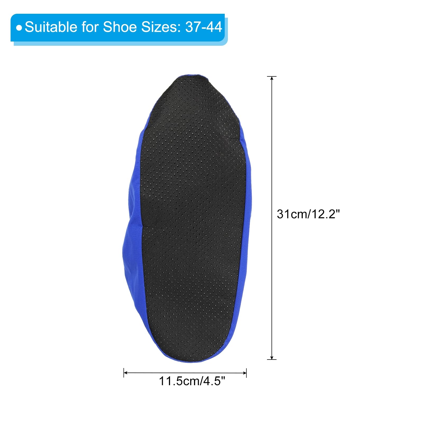 PATIKIL 10 Paires de Couvre-Chaussures et de Bottes, Couvre-Chaussures en Coton Réutilisables Antidérapants Lavables Respirants pour l'Intérieur, Le Laboratoire, Bleu