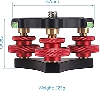 Vista 7 de Soporte nivelador de trípode con +/-5 grados de ajuste de precisión para Seestar s50/cabeza panorámica cabeza de bola cabeza de vídeo y trípode