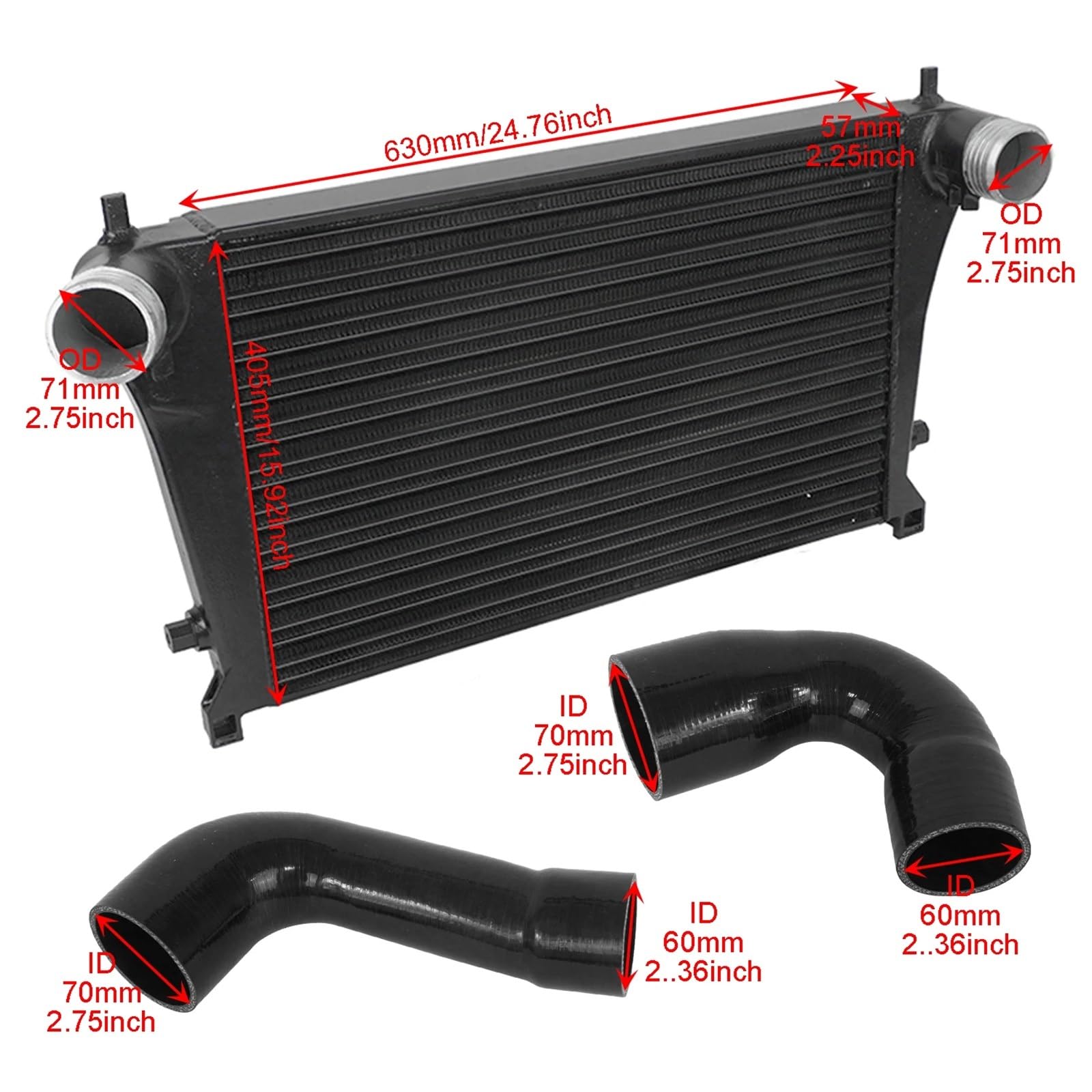 Radiatora Steam Deck Zestaw chłodnicy międzystopniowej do VW Golf MK7 MK7.5 GTI EA888 Gen3 pasuje do Seat Leon Octavia pasuje do Audi TT TTSA3 S31.8TSI Radiator przewodzącym