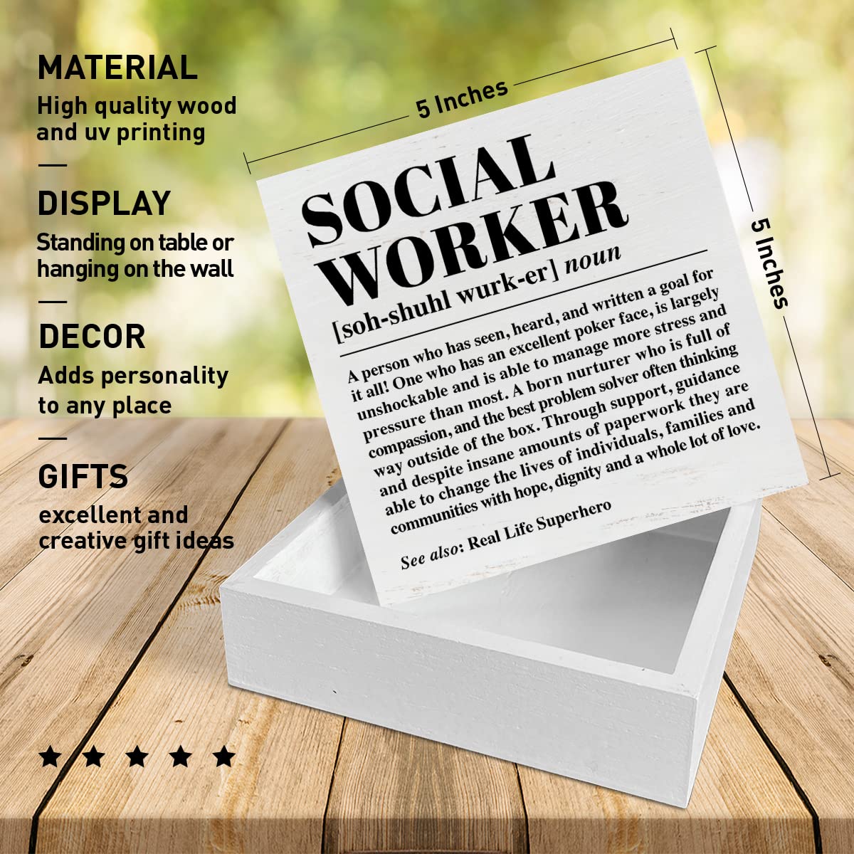 Social Worker Appreciation Keychain - Thank You Gifts For MSW Graduation, Birthday, Christmas & Retirement