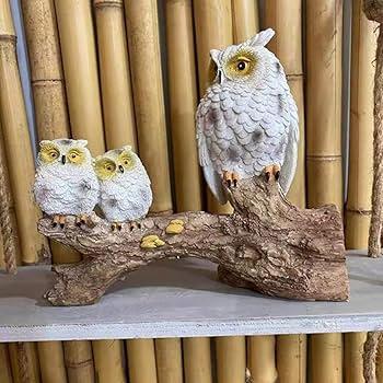 Amazon.co.jp: XMayGift ふくろう 置物 玄関 屋内装飾 風水グッズ