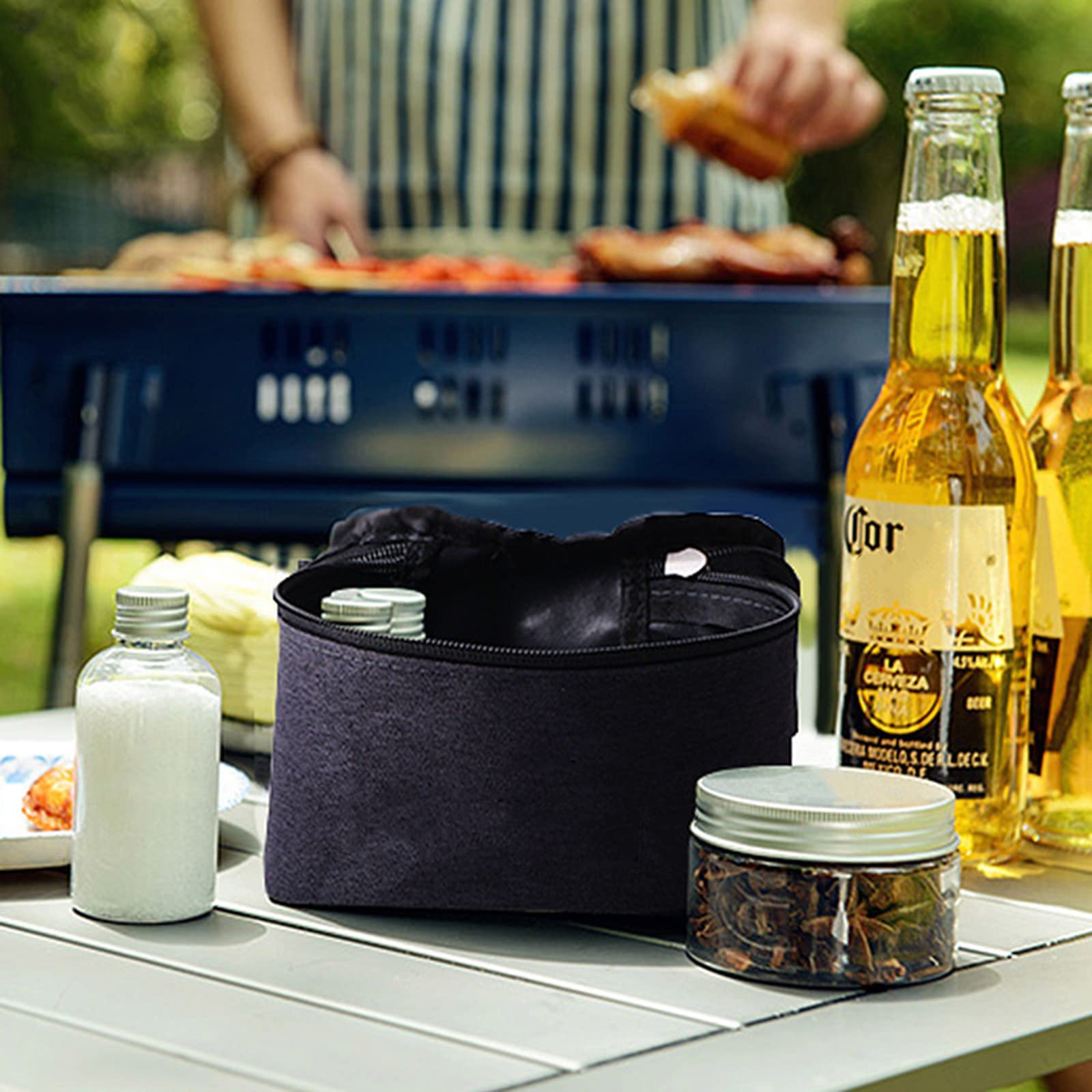 Set Portacondimenti Da Viaggio MKNZOME - Bottiglie Trasparenti Per Sale, Olio E Spezie | Ideale Per Campeggio E Picnic - Foto 7