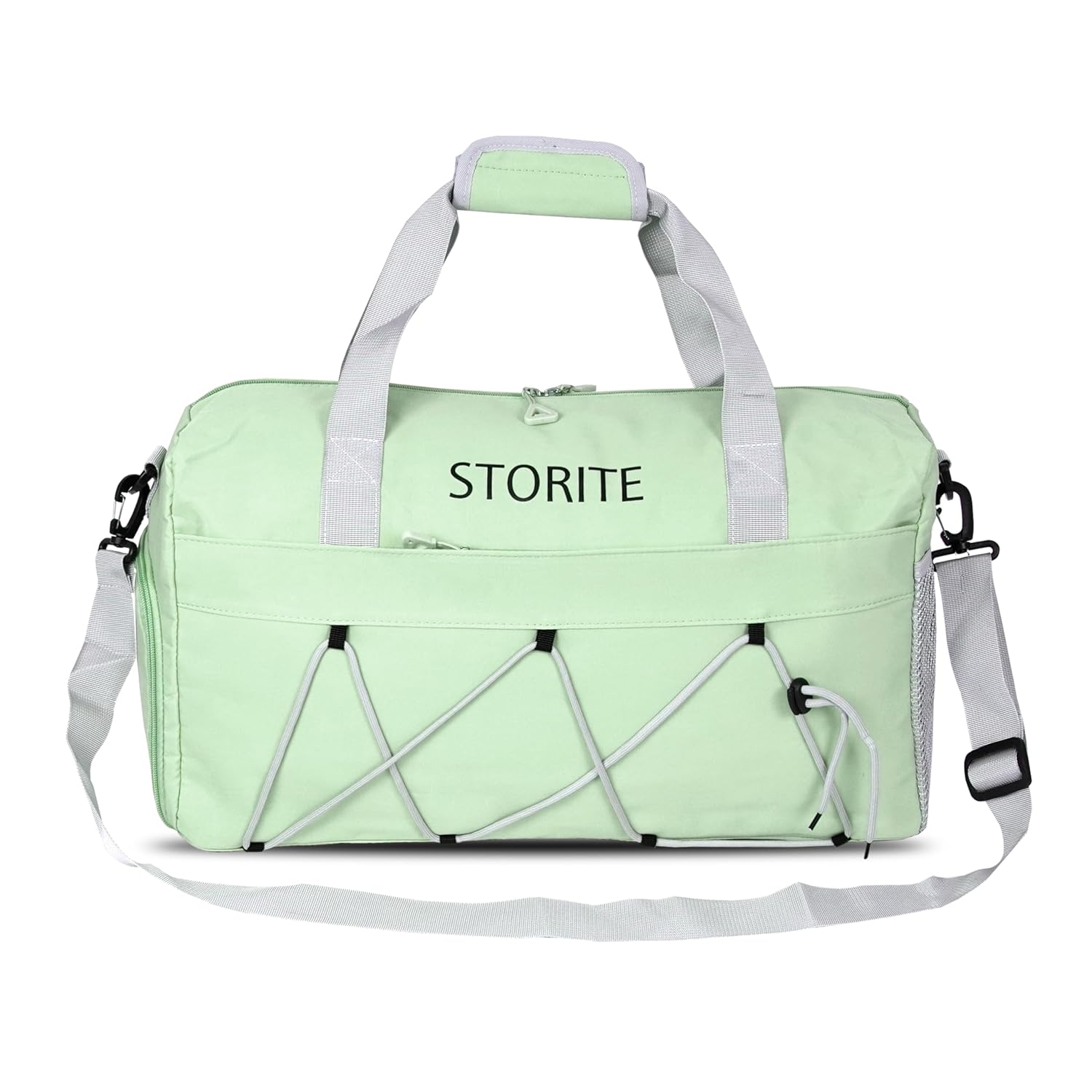 Storite Nylon 48.5cm Travel Duffel Bag Women’s Multi-Pocket Sports Shoulder Duffel Bag with Wet Pocket and Shoe Compartment Weekender Overnight Travel Luggage Garment Bag (Green) Storite Nylon 48.5cm Travel Duffel Bag Women’s Multi-Pocket Sports Shoulder Duffel Bag with Wet Pocket and Shoe Compartment Weekender Overnight Travel Luggage Garment Bag (Green)