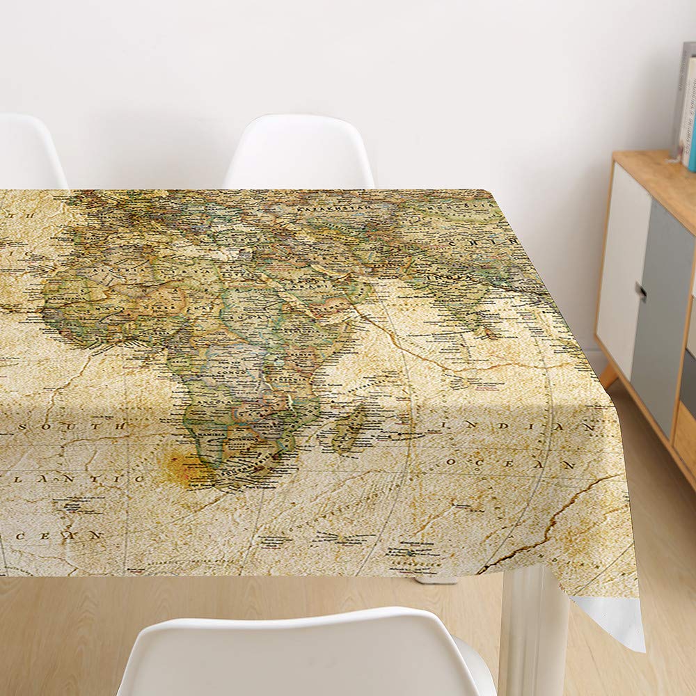 DOTBUY Wasserabweisende Tischdecke – 140x240 Cm, Rechteckig, Abwischbar, Mit 3D-Blumenmuster