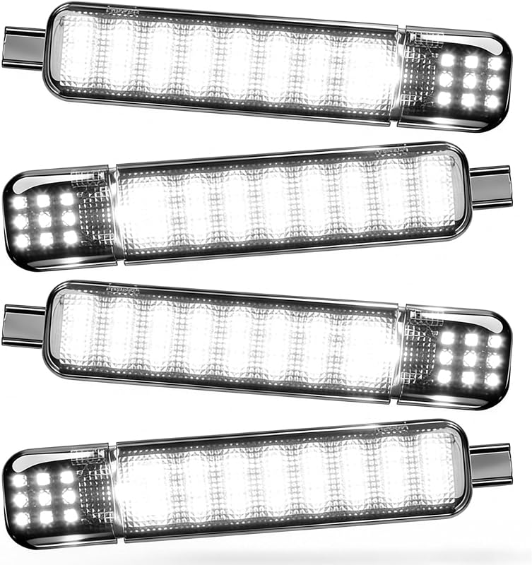 Luzes LED de cortesia e advertência para portas LESAUCE para Chevrolet Silverado, GMC Sierra e Yukon – 4 unidades
