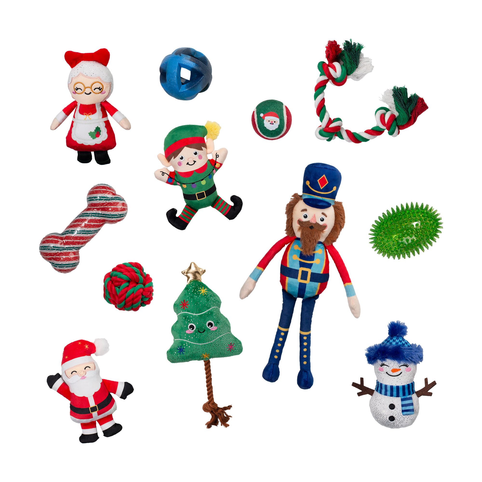 Fringe Studio Advent Calendar Plush Dog Toys Have Yourself A Furry Little Christmas 12 Piece Set PetShop Collection