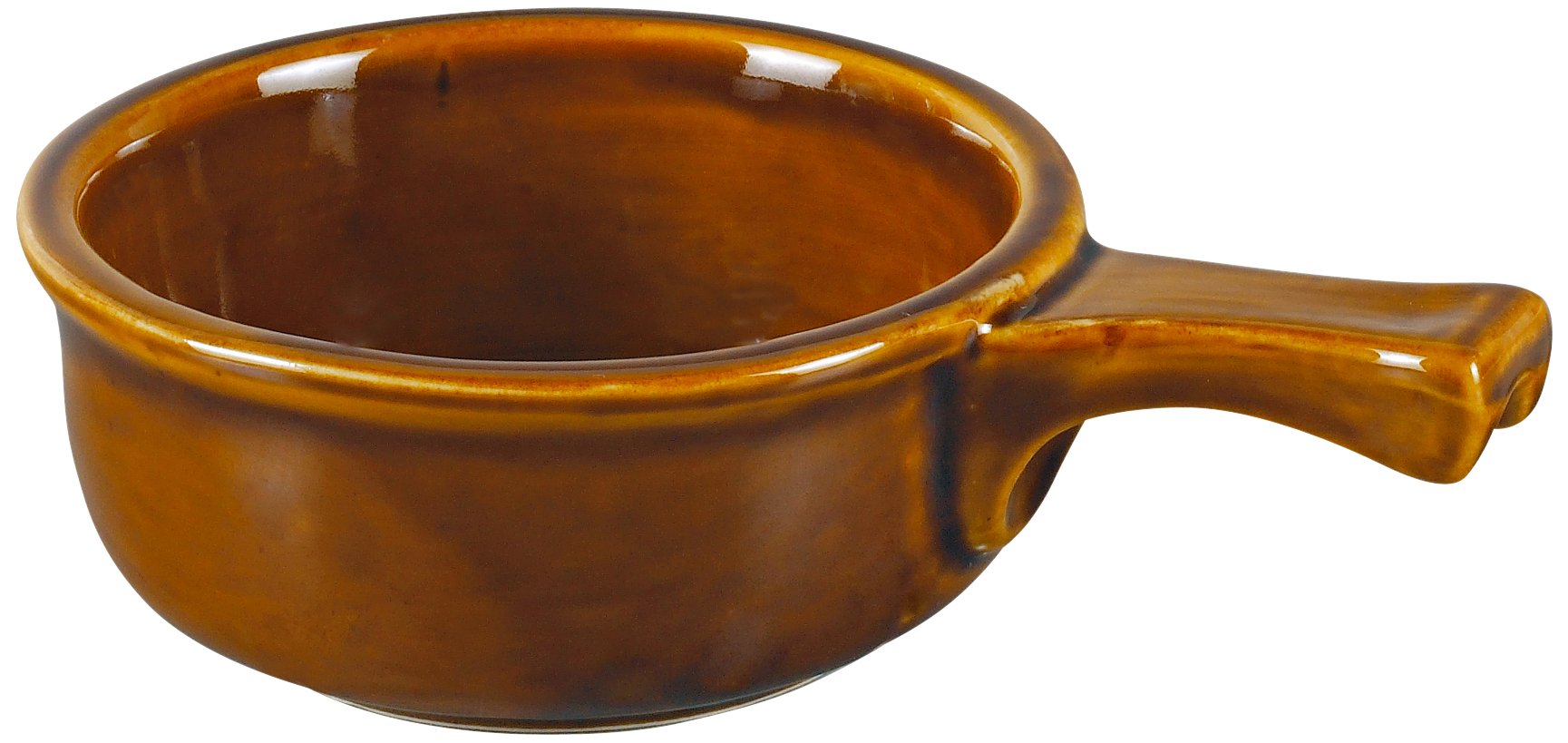 Yanco OS-15-B New Onion Soup Crock with Handle, 15 oz Capacity, 5.25