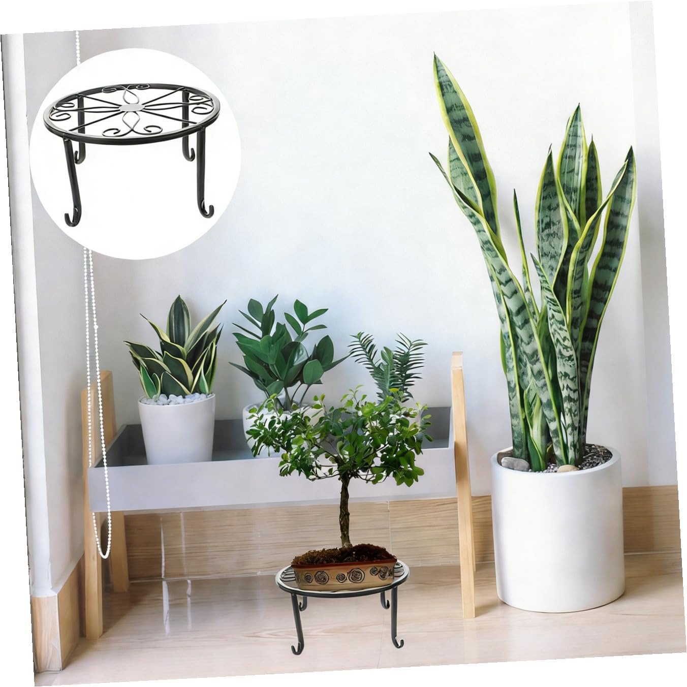 SUPVOX 4 Pièces Support pour Plantes Décoratif Support à Fleurs pour Balcon sur Pied Simple Maintient Fermement