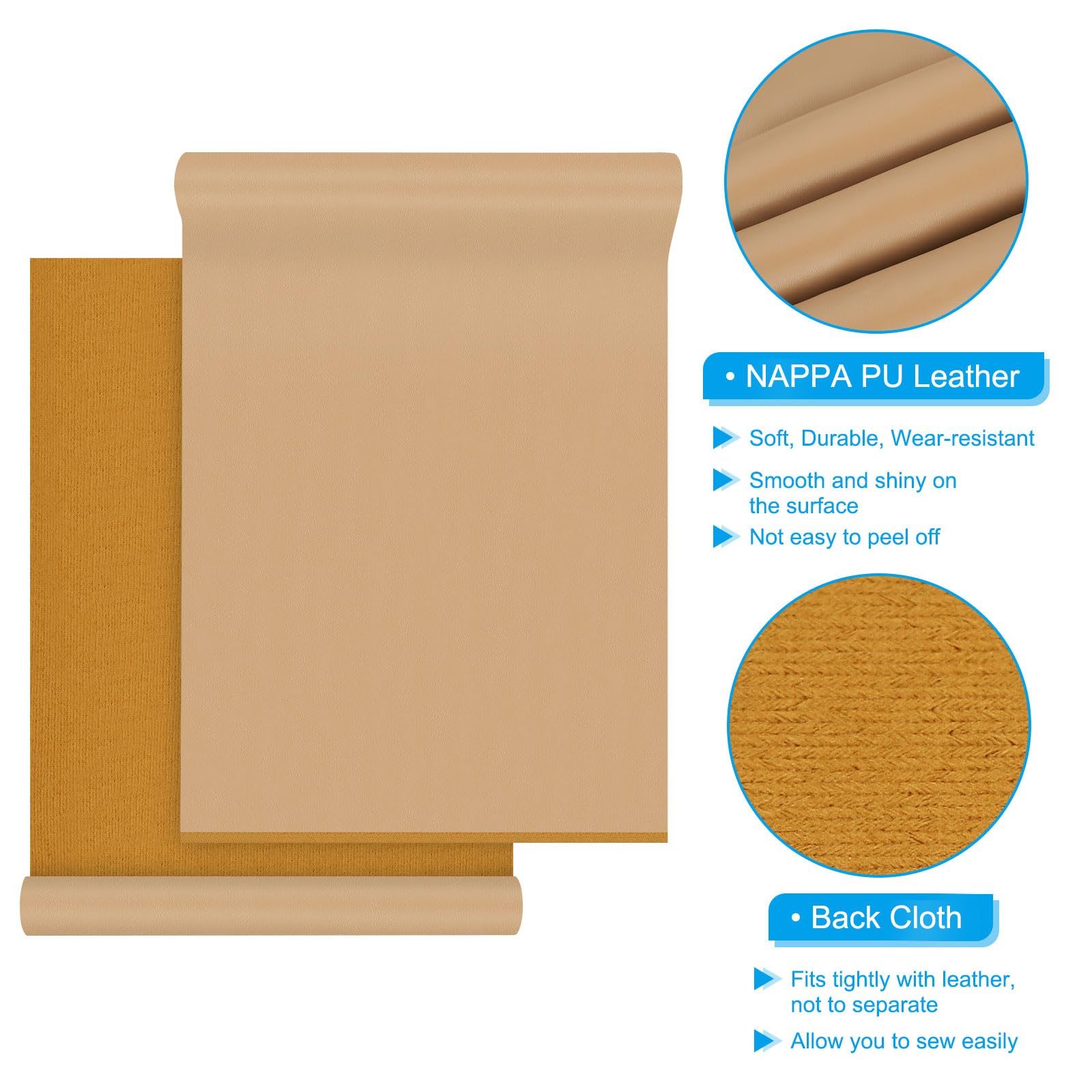 PATIKIL 54x19.7x0.03 Inch Faux Leather Sheets - Image 3
