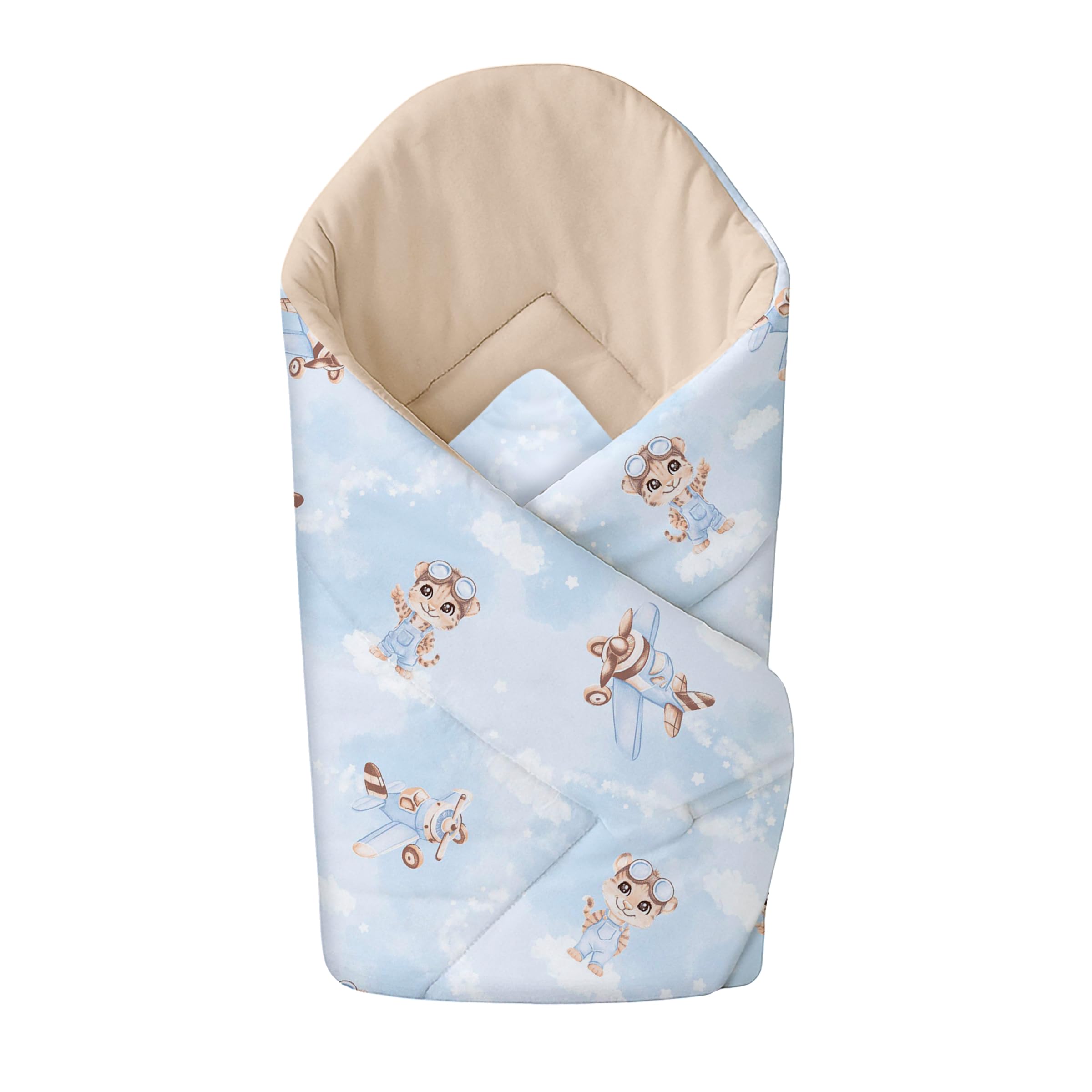 Baby Swaddle Wrap Blanket/Newborn Cotton Swaddling Envelope 0 to 3 Months (Tigers pilots)