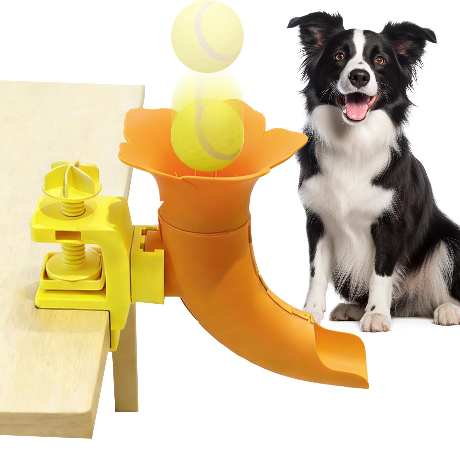 Lanceur de balle de tennis pour chien automatique et antidérapant réglable pour jardin et maison