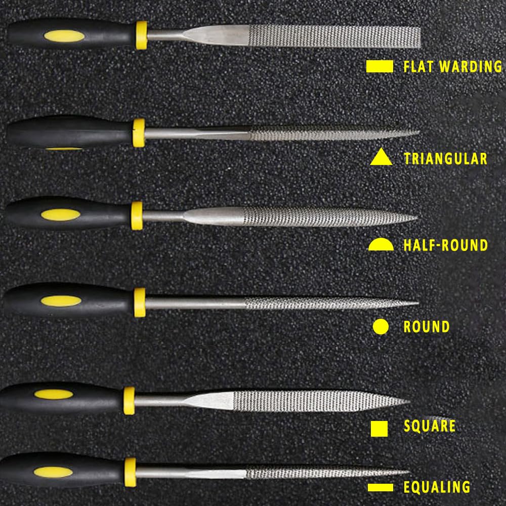 BE-TOOL Mini-Feilen Set 6-teilig - Nadelfeilen Für Holz Und Metall