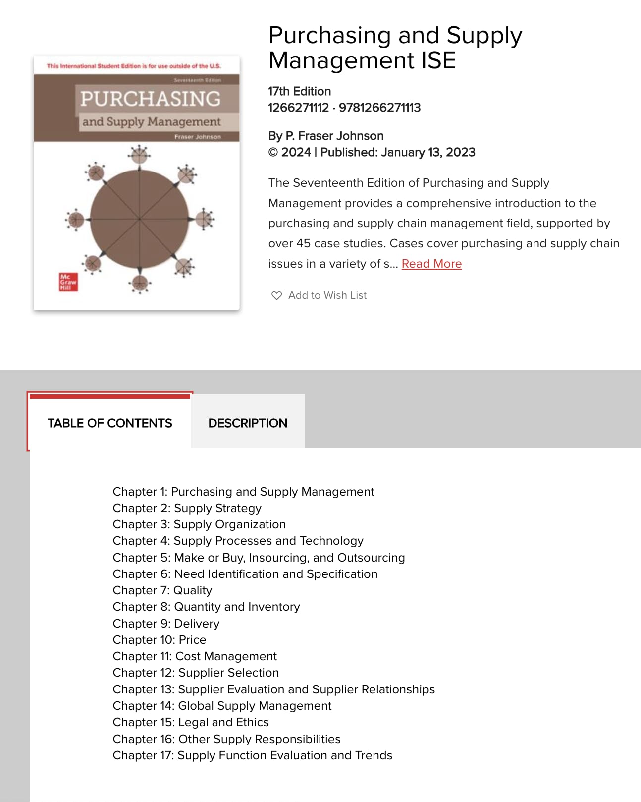 Purchasing and Supply Management ISE