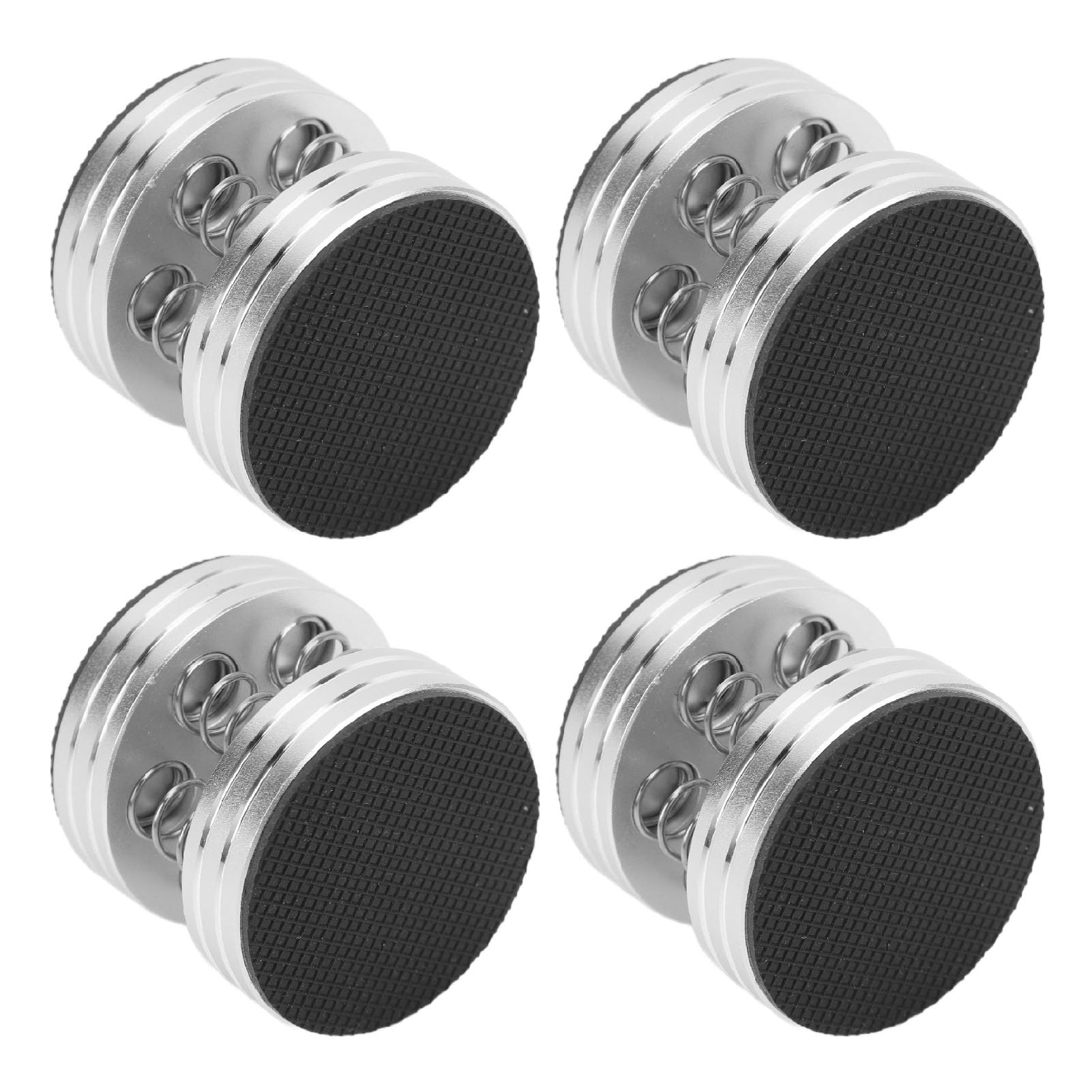 Cryfokt Piedini Isolanti per Altoparlanti Design Ammortizzante per Amplificatore Giradischi Subwoofer Set di 4 Resistenti Gomme in Lega di Alluminio (SILVER)