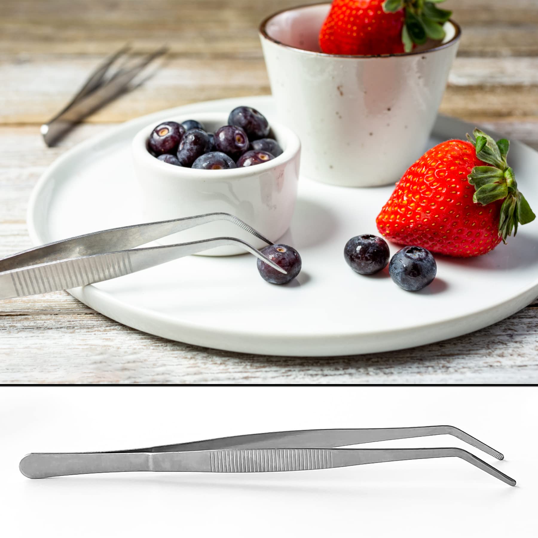 Set 3 Pinze Da Cucina In Acciaio Inox - 20cm, 25cm, 30cm Per Griglia, Pasta E Carne