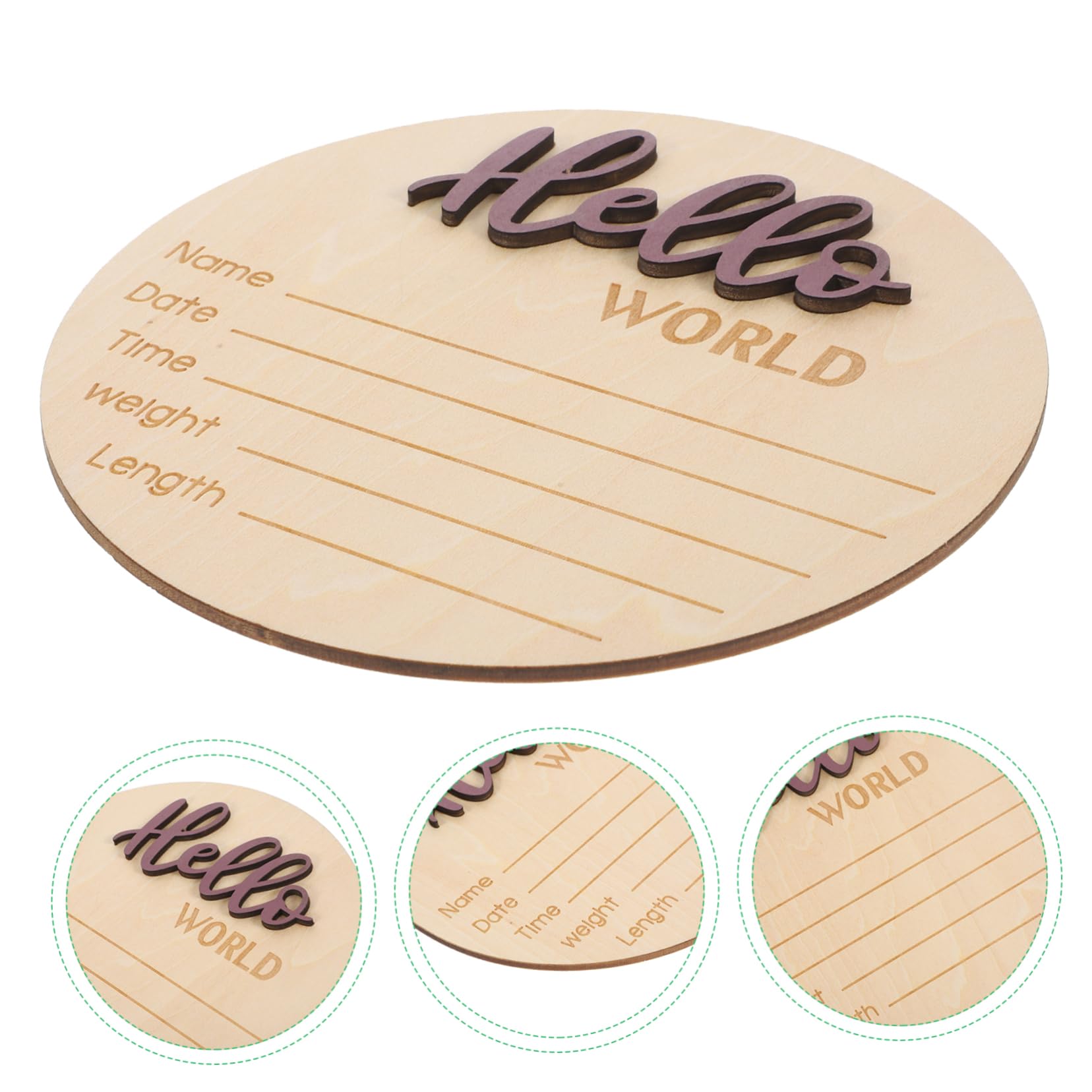 BESTonZON Birth Announcement Sign Custom Newborn Name Sign Wooden Hospital Arrival