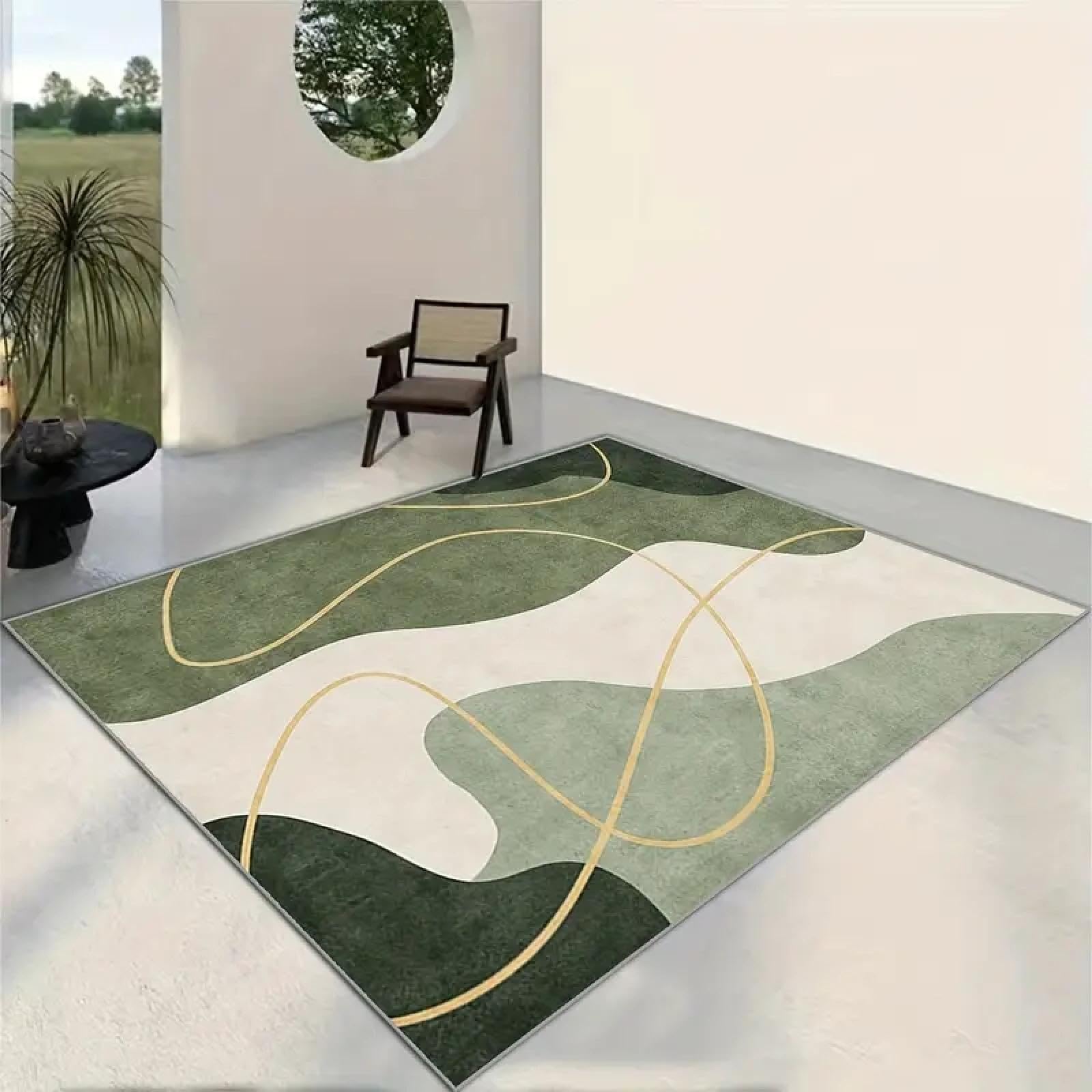 Tapis abstrait café de haute qualité douceur et design européen