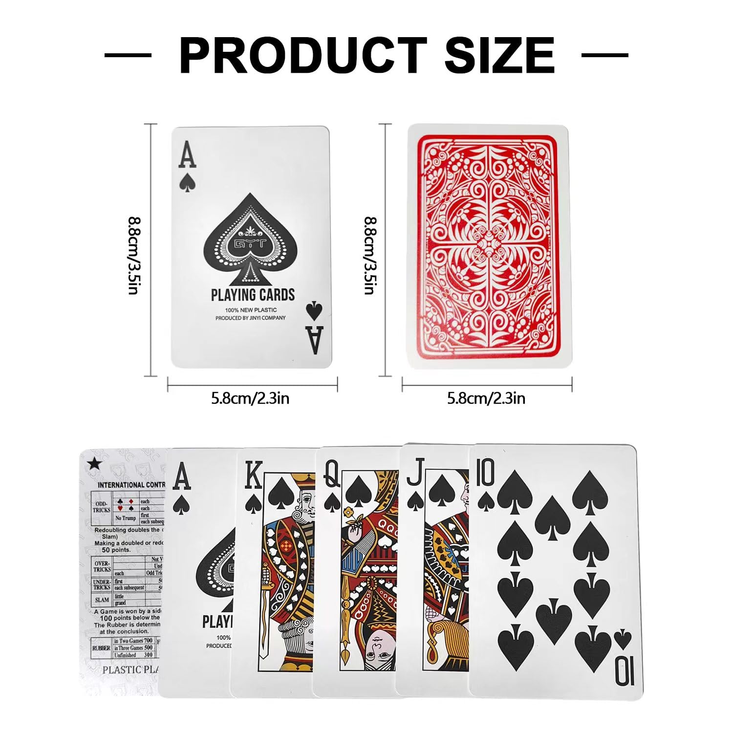 Generisch 2 Deck Waterproof Plastic Playing Cards, Red & Blue Playing Cards, Professional Deck of Cards - Image 3