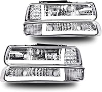 Vista 10 de G-PLUS Faros delanteros LED DRL compatibles con Chevy Silverado 1999-2002/Silverado 1500HD 2500HD/00-06 Tahoe Suburban 1500 2500, 2002, 2