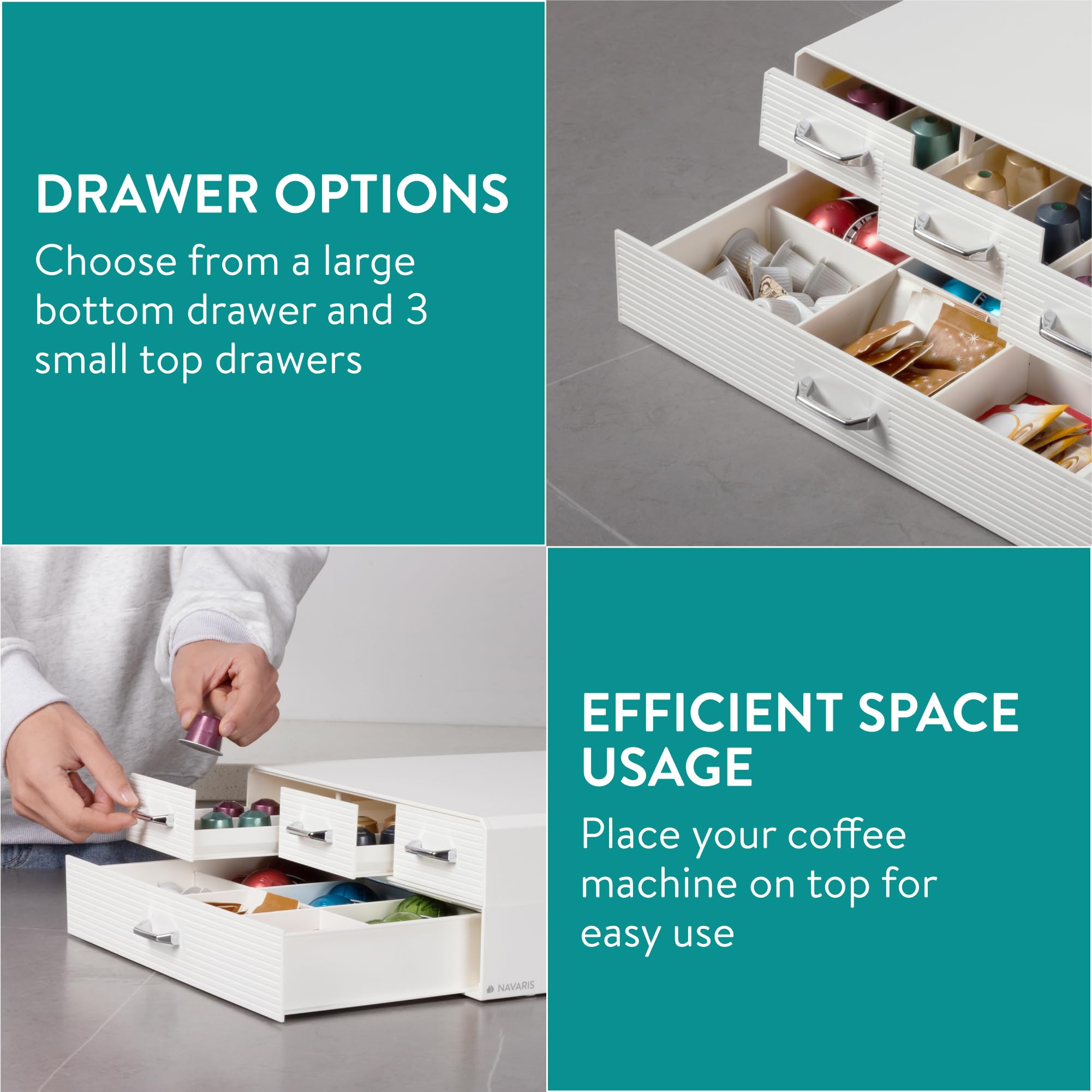 SYSYLY Porta capsule caffè per Dolce Gusto|Vertuo, Cassetto Porta Cialde caffè,Contenitore per capsule in metallo, Organizer per la conservazione di capsule di caffè