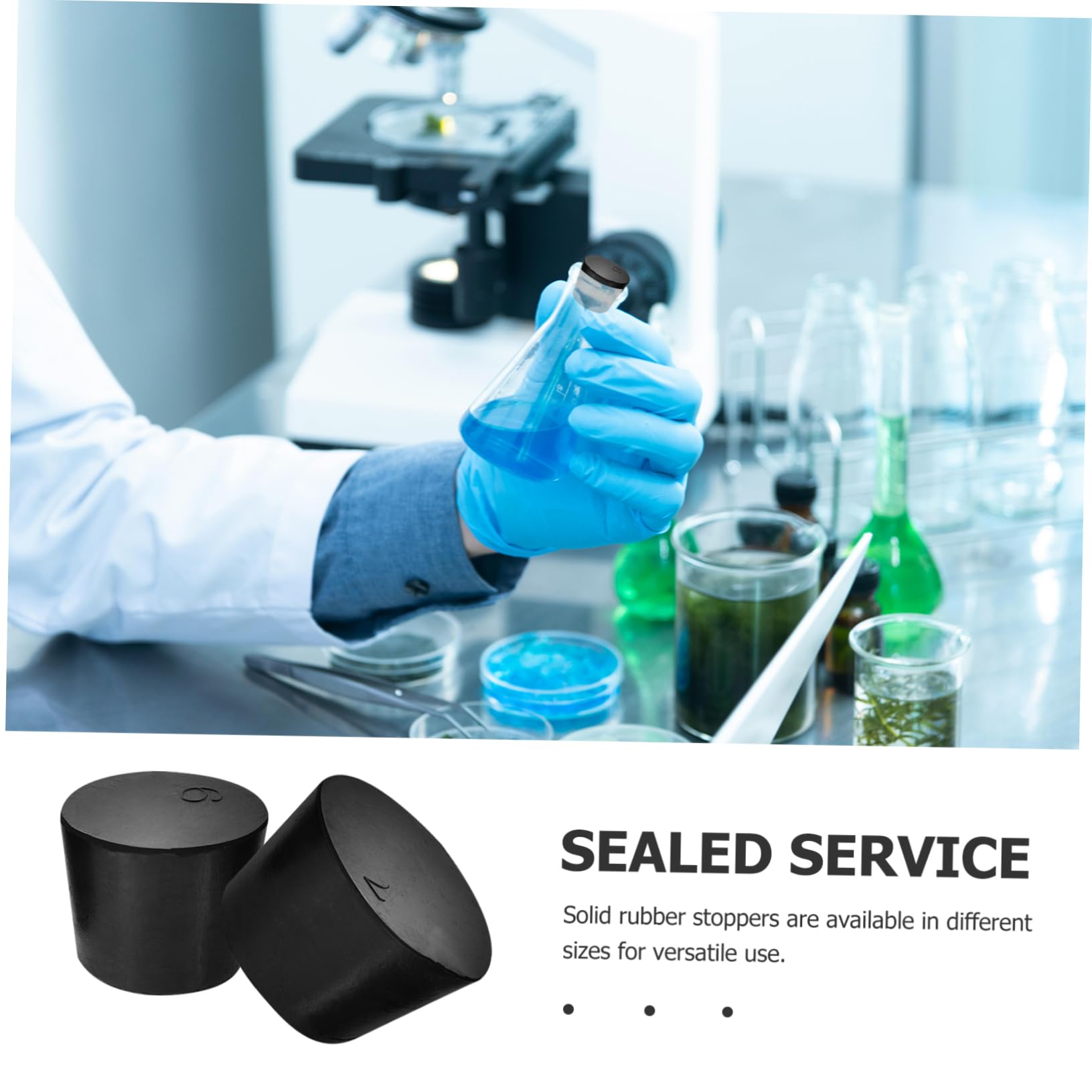 PRETYZOOM Tapón De Goma De Enchufe De Laboratorio Tapones De Tapón Piezas De Repuesto De Laboratorios Tapones De Goma Sello De Seguridad Tapón Cónico Caucho Negro 27 Piezas X 4