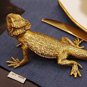 Amazon.co.jp: 装飾品トカゲ彫像工芸品、ブロンズアート彫刻